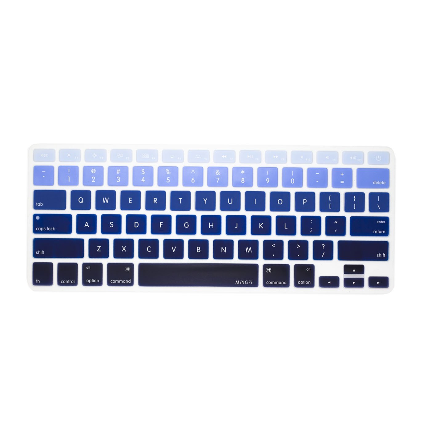 MiNGFi Inglese QWERTY silicone coperchio della tastiera Copritastiera per MacBook Pro/Air (2008-2015) Modello A1278 A1286 A1369 A1398 A1425 A1466 A1502 US/ANSI layout della tastiera - Gradiente blu