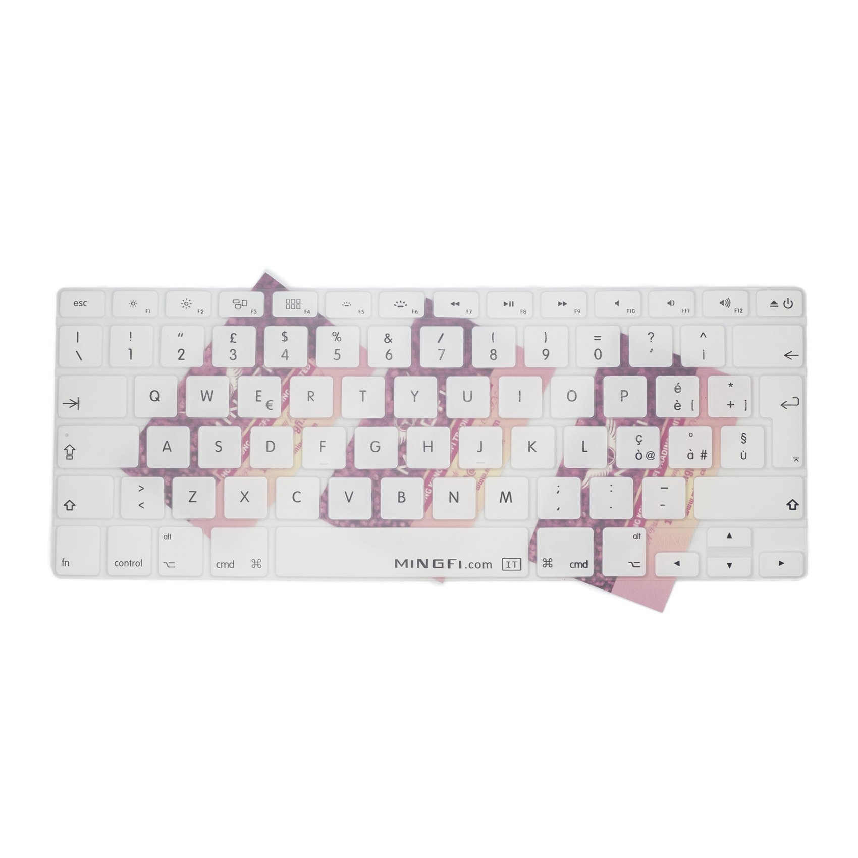 MiNGFi italiano silicone coperchio della tastiera Copritastiera per MacBook Pro/Air (2008-2015) Modello A1278 A1286 A1369 A1398 A1425 A1466 A1502 EU/ISO layout della tastiera - bianco