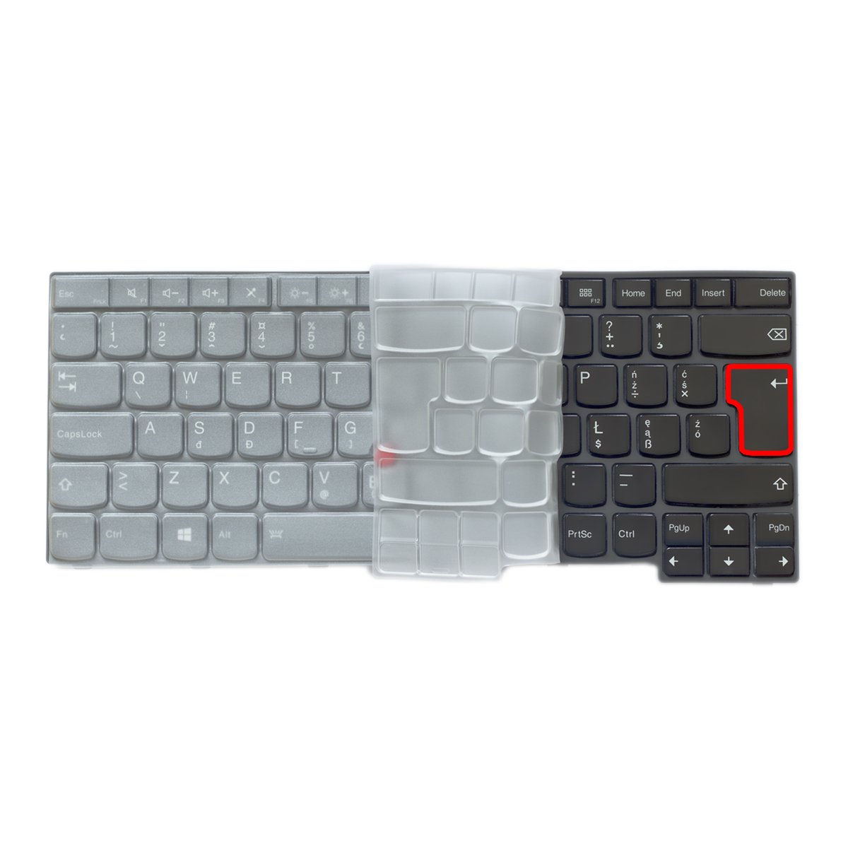 MiNGFi TPU coperchio della tastiera Copritastiera per Lenovo ThinkPad T440-T495 E440-E495 L440-L480 X1 Yoga 2/3/4th X1 Carbon 14 5/6/7/8/th EU/ISO layout della tastiera - Trasparente