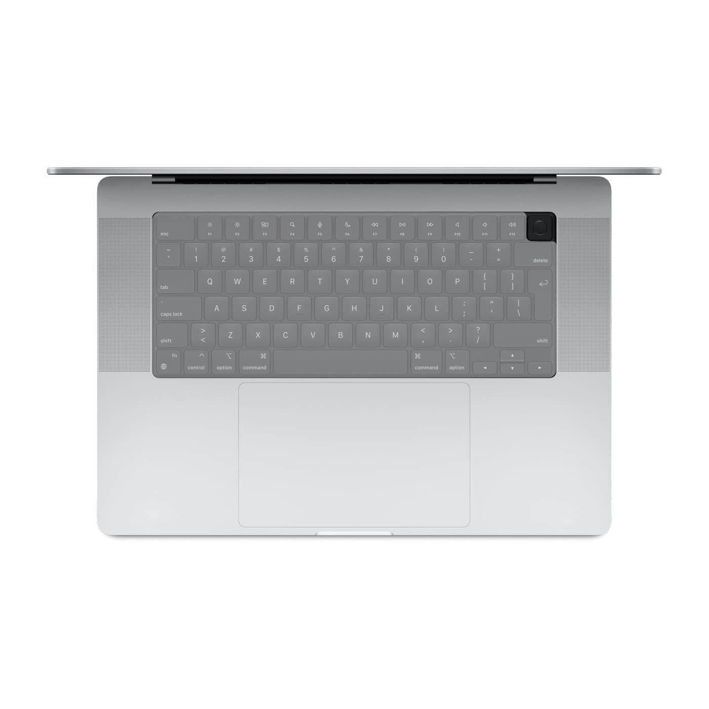 MiNGFi silicone coperchio della tastiera Copritastiera per MacBook Pro 14" A2442 (2021+) MacBook Pro 16" A2485 (2021+) M1 Pro/Max chip Touch ID EU/ISO layout della tastiera - Trasparente