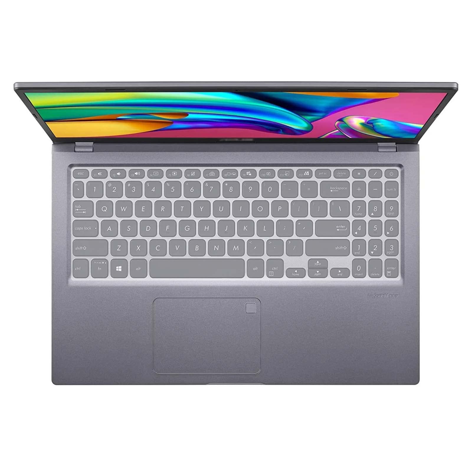 MiNGFi Silikon toetsenbordbeschermer compatibel met ASUS VivoBook 15 F515 X515 S515 M515 D515 S15 S530 S512 F512 X512 R564JA X509 - Transparant