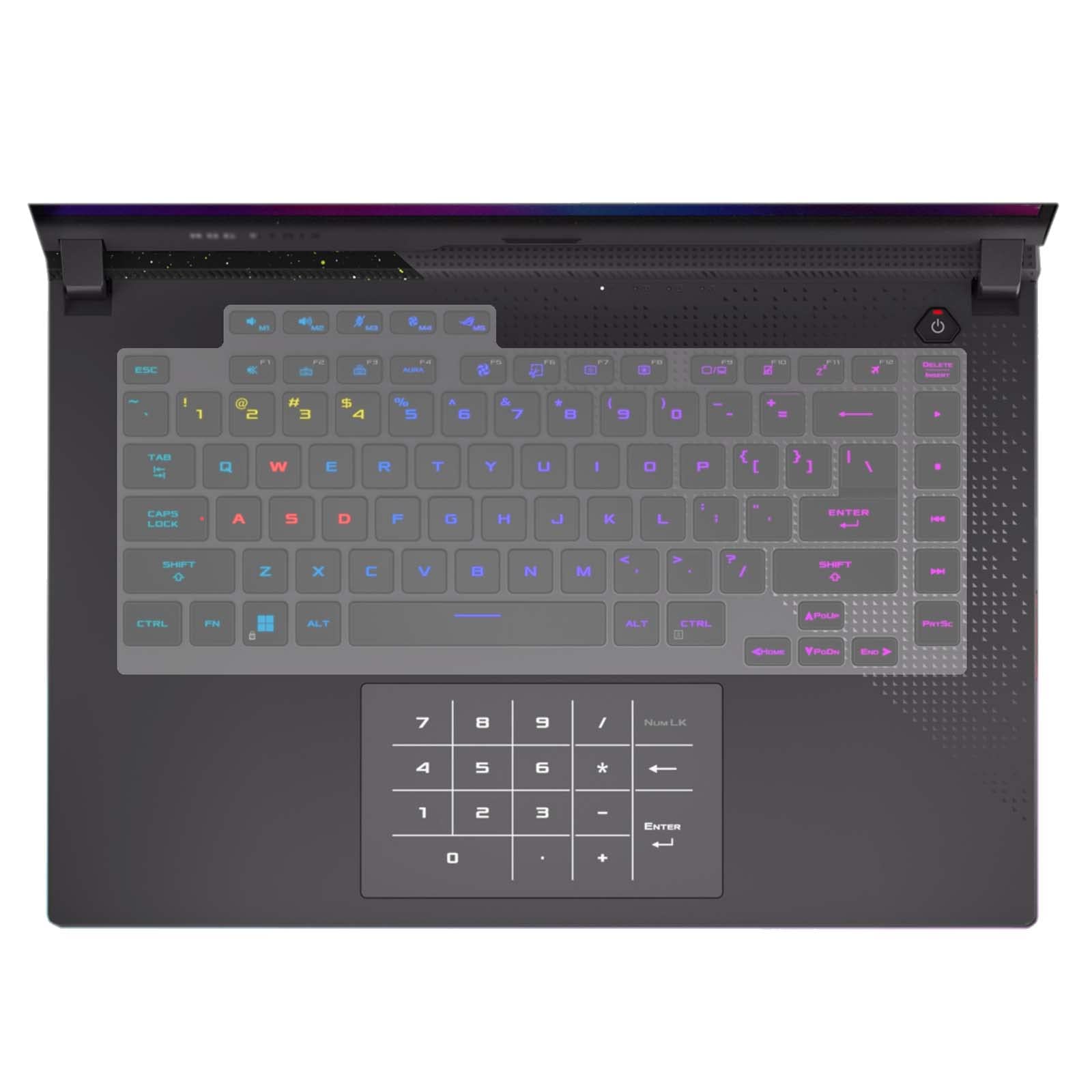 MiNGFi TPU toetsenbordbeschermer compatibel met ASUS ROG Strix Scar 15 G533Z(2022) G15 G513RM(2022) G15 G513Q(2021) - Transparant