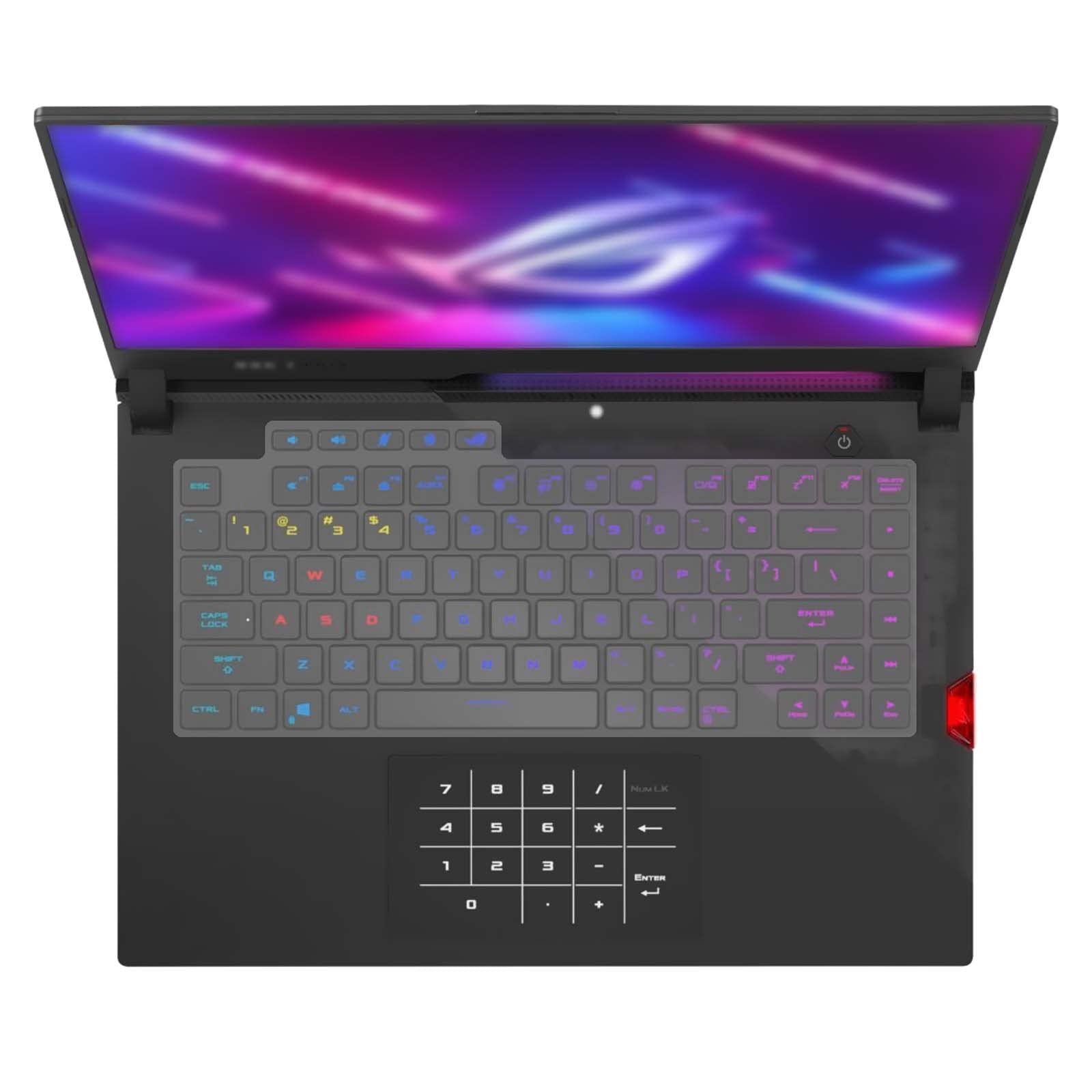 MiNGFi TPU toetsenbordbeschermer compatibel met ASUS ROG Strix SCAR 15 G533Q G533QS (2021) Gaming Laptop - Transparant