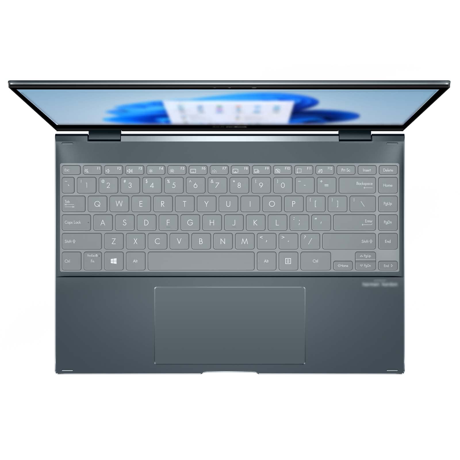 MiNGFi TPU toetsenbordbeschermer compatibel met ASUS ZenBook Flip 13 UX363EA UX363JA Flip S X371EA ZenBook 13 UX325 UM325 - Transparant