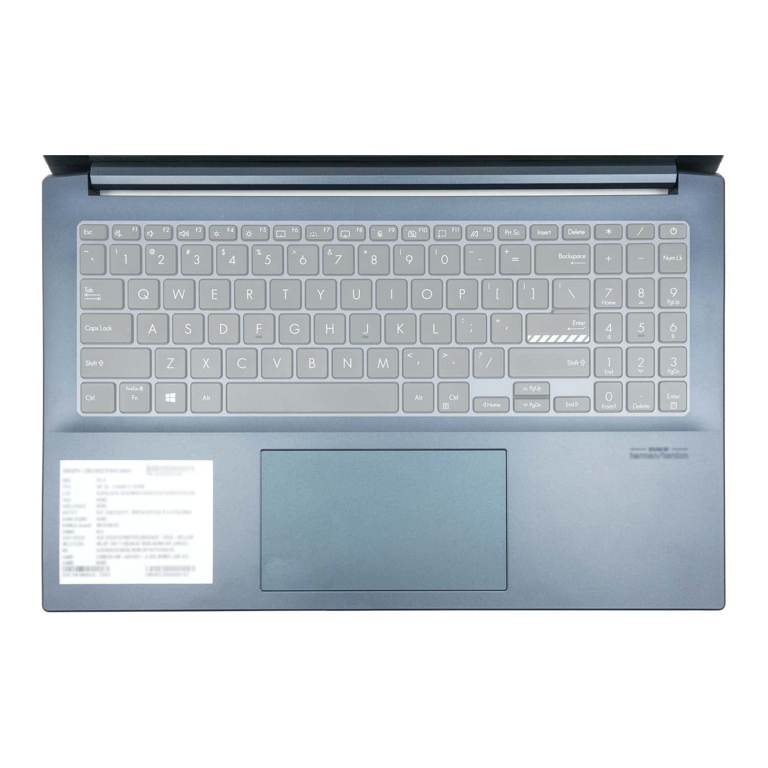 MiNGFi Silikon toetsenbordbeschermer compatibel met ASUS VivoBook Pro 16X OLED M7600 Pro 15 OLED K3500 M3500 - Transparant