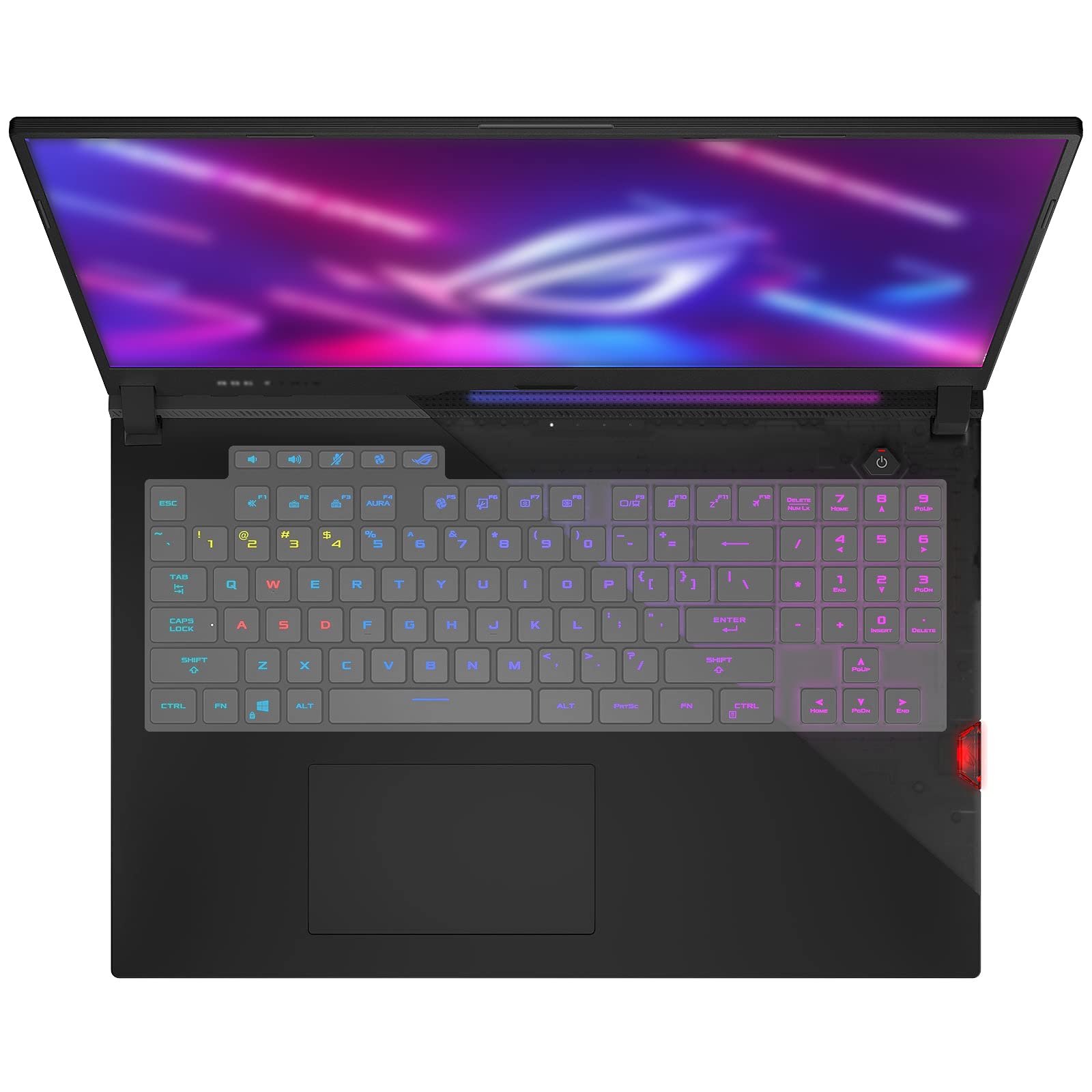 MiNGFi TPU toetsenbordbeschermer compatibel met ASUS ROG Strix SCAR 17 G733Q G733QS (2021) G733QSA - Transparant