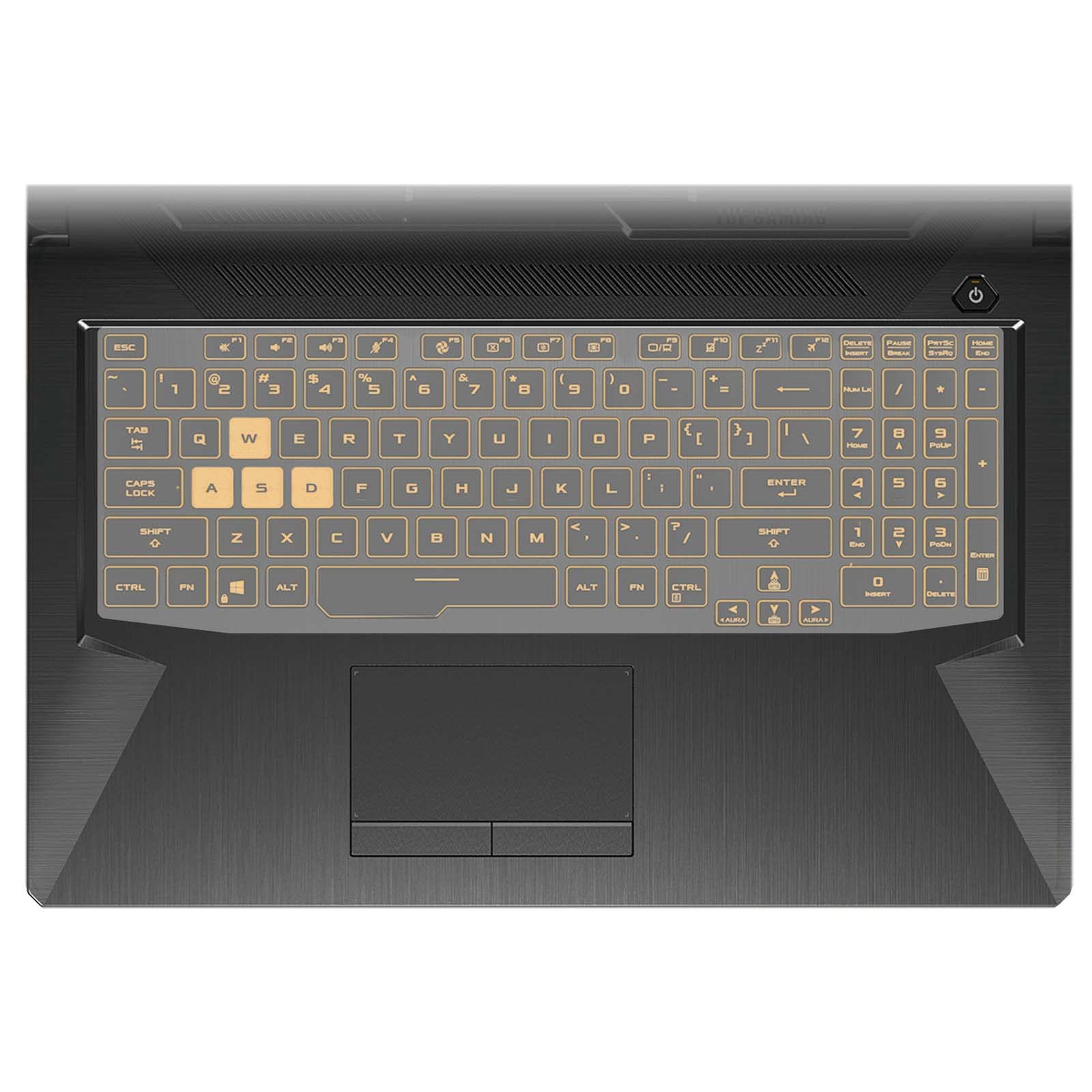 MiNGFi TPU toetsenbordbeschermer compatibel met ASUS TUF Dash F15(2021) FX506 Gaming F15 FX506 F17 FX706 A15 FA506 A17 FA706(2021) A15 TUF506/566 A17 TUF706/766 - Transparant
