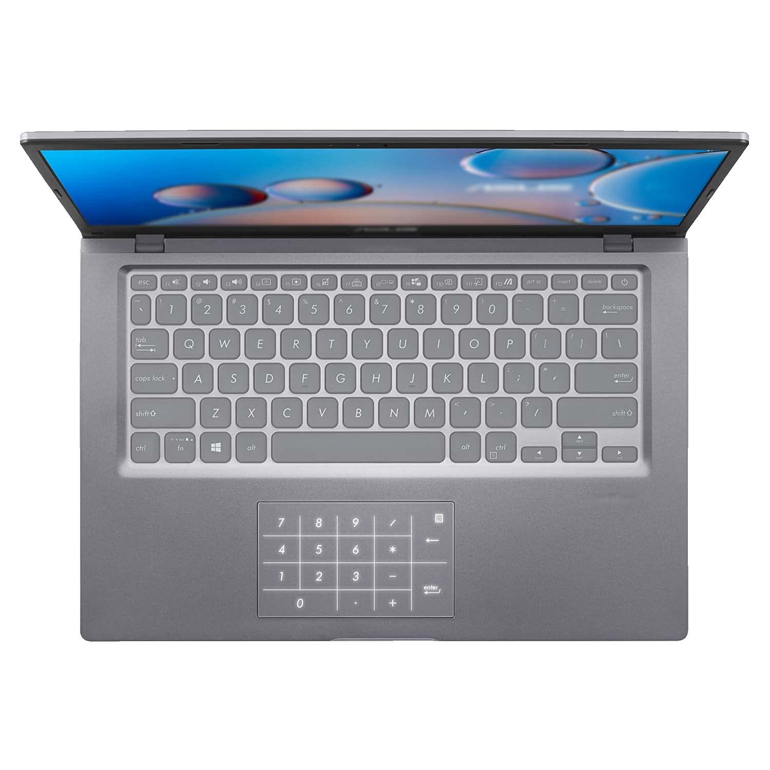 MiNGFi Silikon toetsenbordbeschermer compatibel met ASUS VivoBook 14 X403FA S403 X409 X412 X420 A412 R424 D415UA VivoBook S14 S412 - Transparant