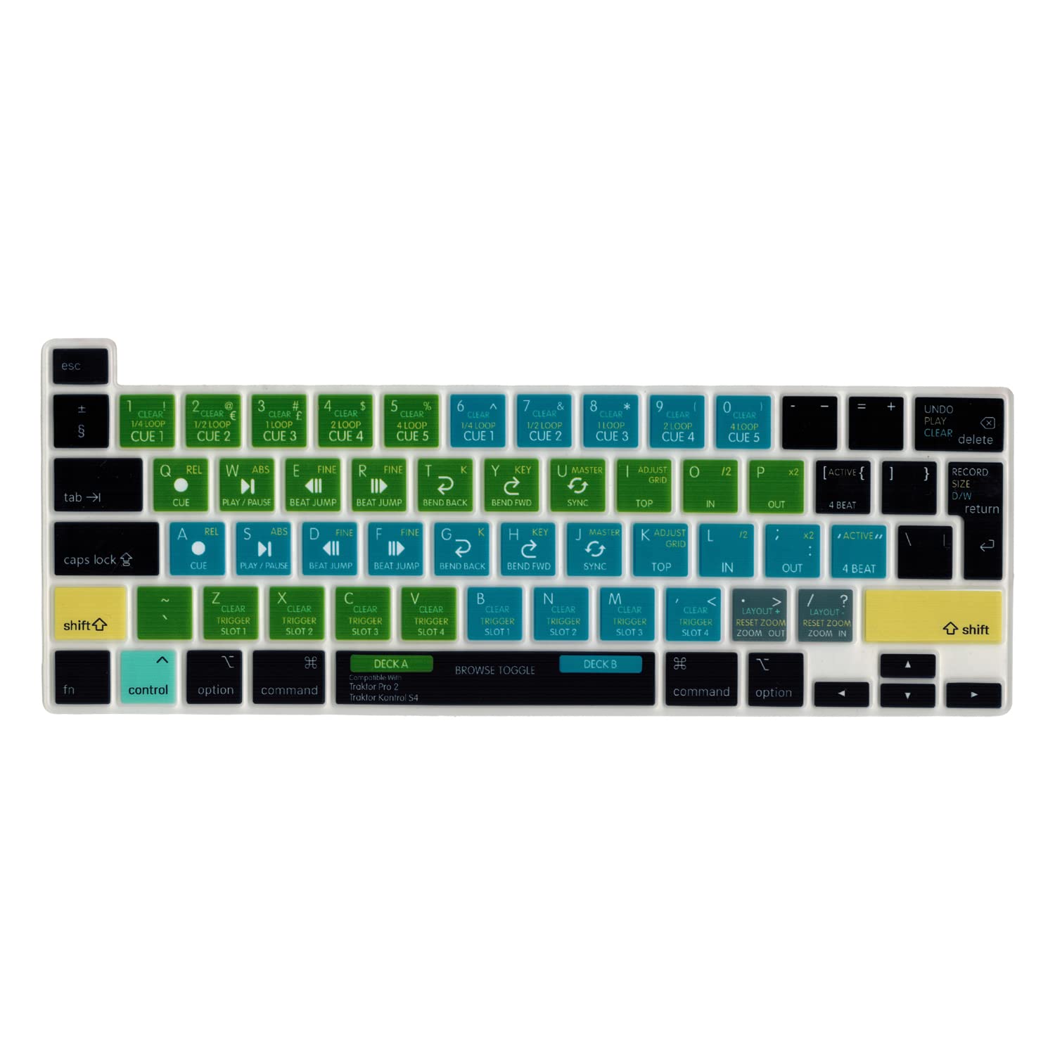 MiNGFi Traktor Shortcuts Silicone Keyboard Cover for MacBook Pro 16" M1 (2019+) Model A2141 MacBook Pro 13" (2020+) Model A2338 A2289 A2251 EU/ISO Keyboard layout